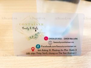 Card visit Trong suốt
